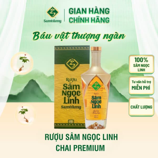 Rượu Sâm Ngọc Linh Chai Premium